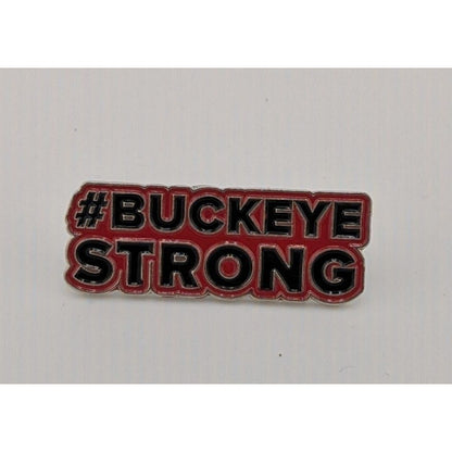 Ohio State Buckeye Strong Black And Red Lapel PIn