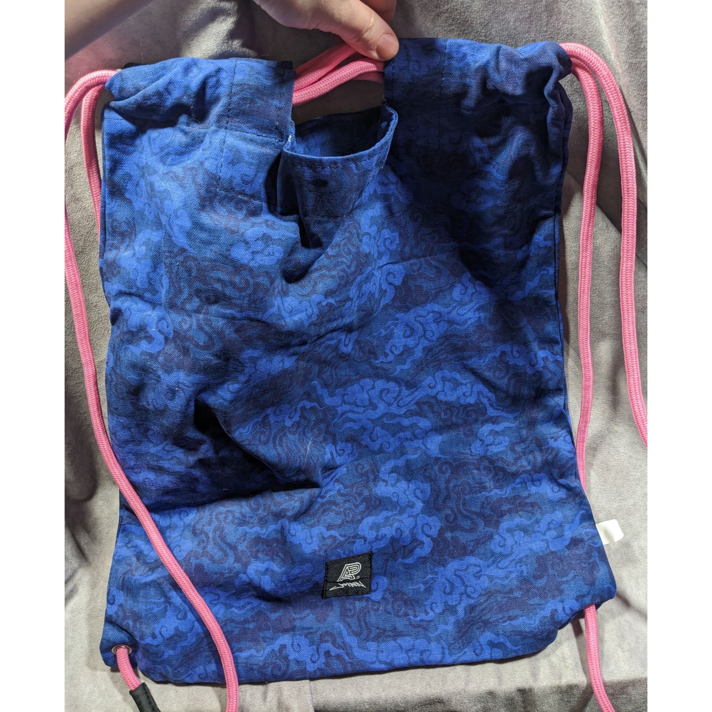 Albino & Preto x Jahan Full Blue Camo Cinch Backpack