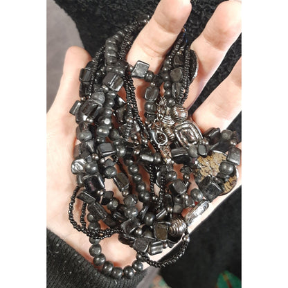 Abstract Gothic Chunky Beaded Necklace
