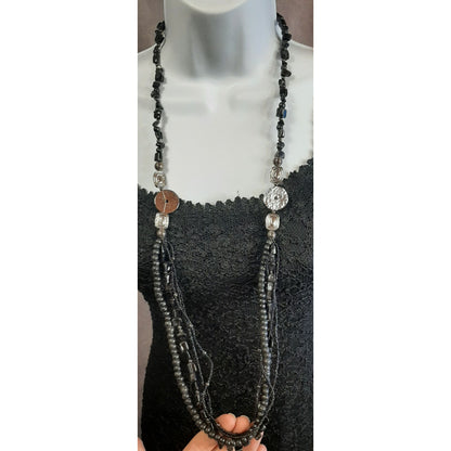 Abstract Gothic Chunky Beaded Necklace