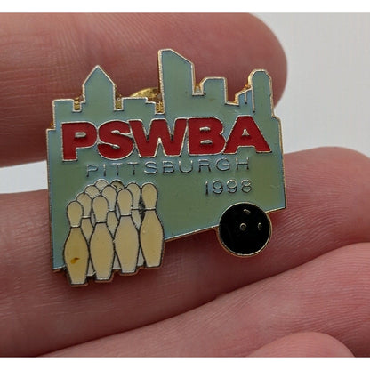 PSWBA Pittsburgh 1998 Enamel Lapel Pin Gold Tone Collectible 1 Inch