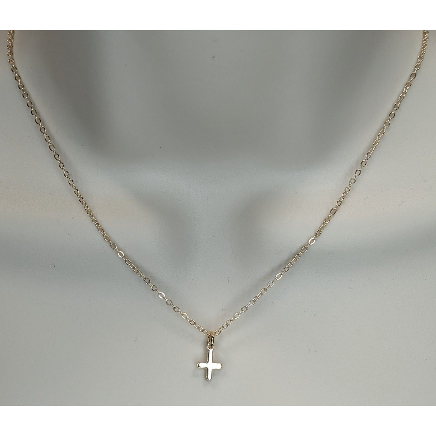 Dainty Cross Pendant Necklace Minimalist Religious Faith Jewelry Everyday Necklace