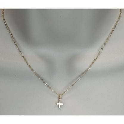 Dainty Cross Pendant Necklace Minimalist Religious Faith Jewelry Everyday Necklace