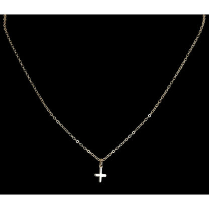 Dainty Cross Pendant Necklace Minimalist Religious Faith Jewelry Everyday Necklace