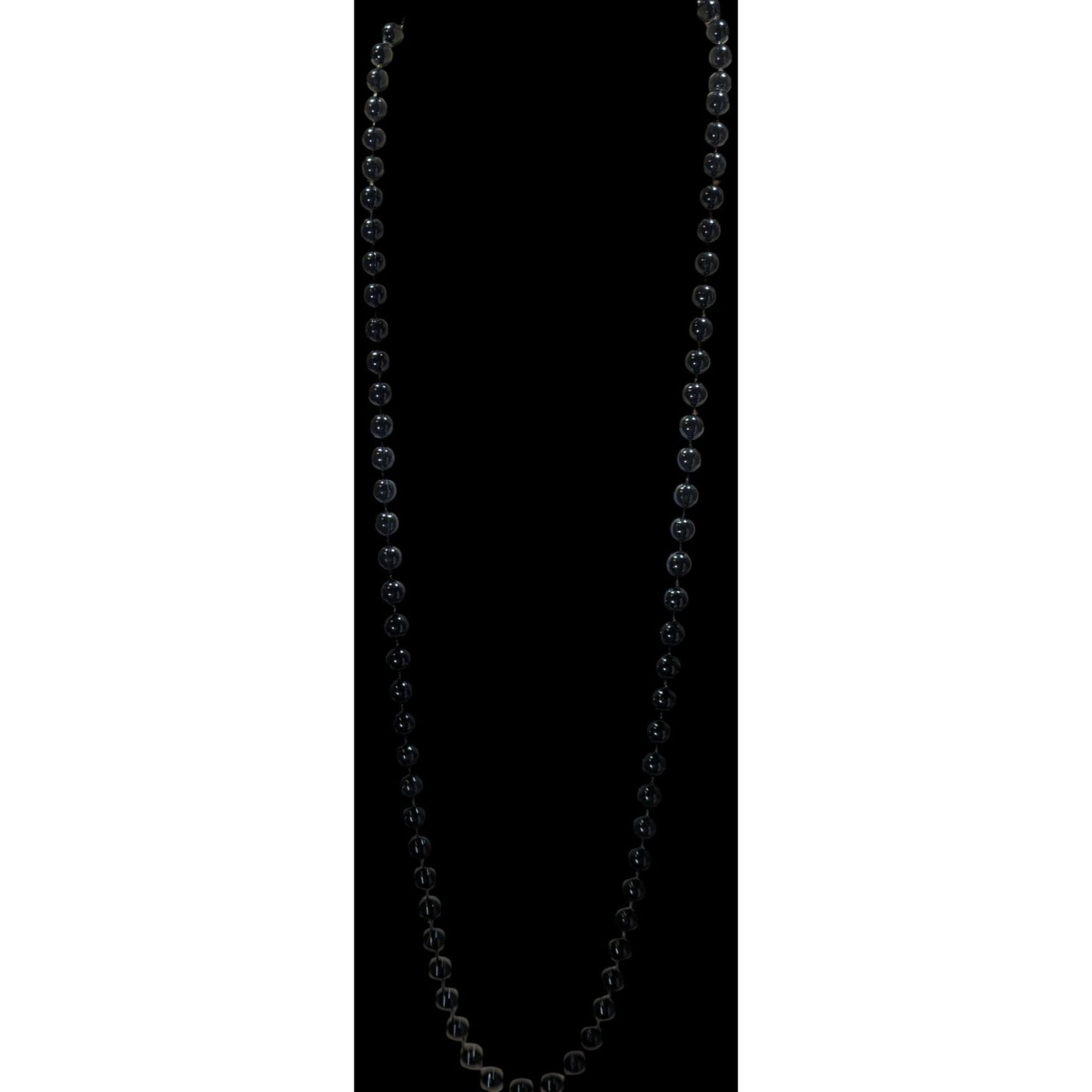Casual Gothic Black Beaded Long  Necklace