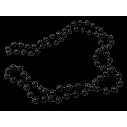 Casual Gothic Black Beaded Long  Necklace