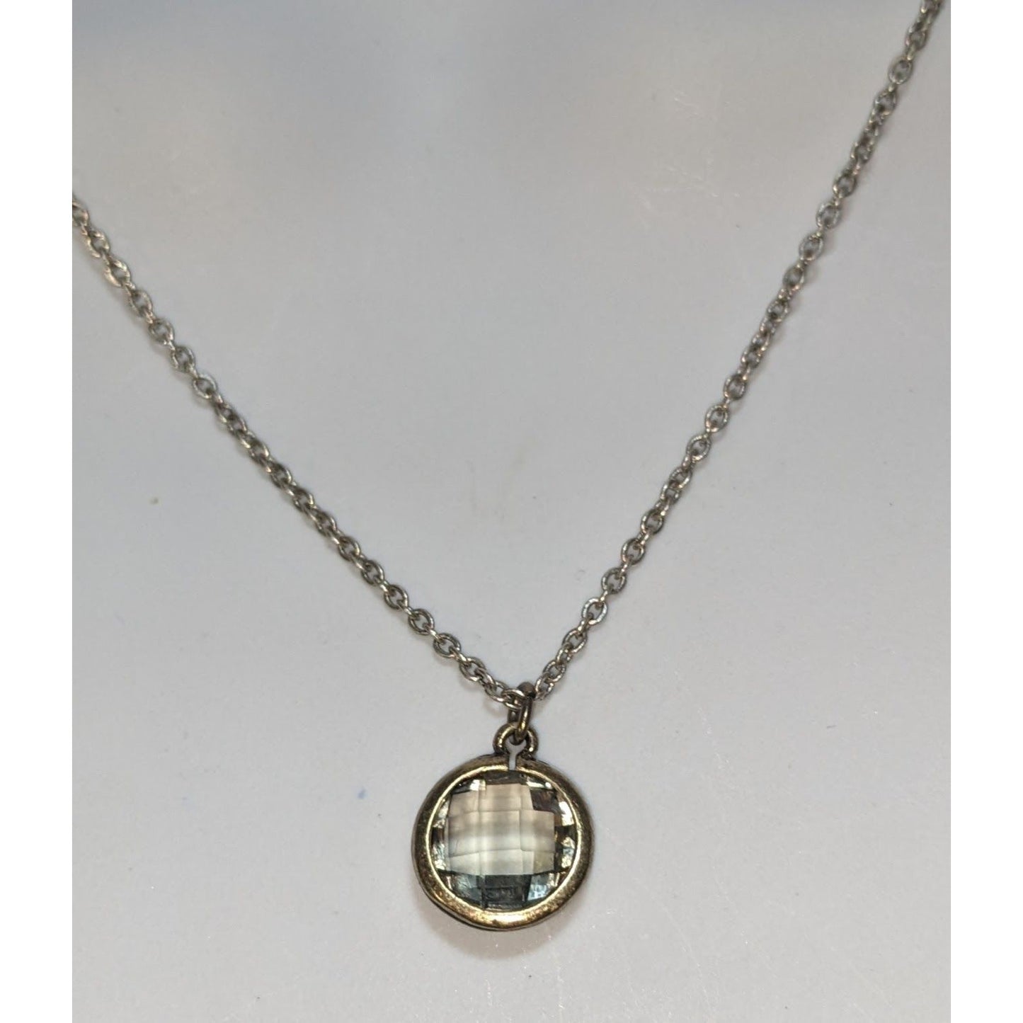 Vintage Premier Designs Faceted Glass Pendant Necklace Limited Edition