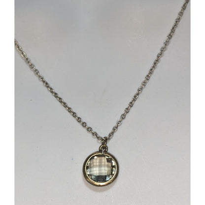 Vintage Premier Designs Faceted Glass Pendant Necklace Limited Edition