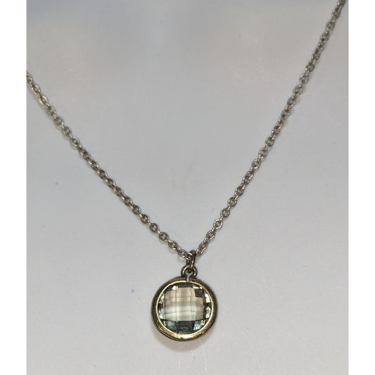 Vintage Premier Designs Faceted Glass Pendant Necklace Limited Edition