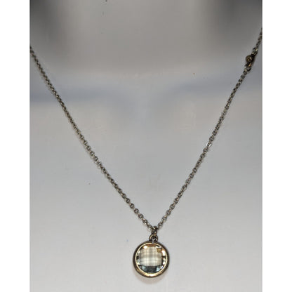 Vintage Premier Designs Faceted Glass Pendant Necklace Limited Edition
