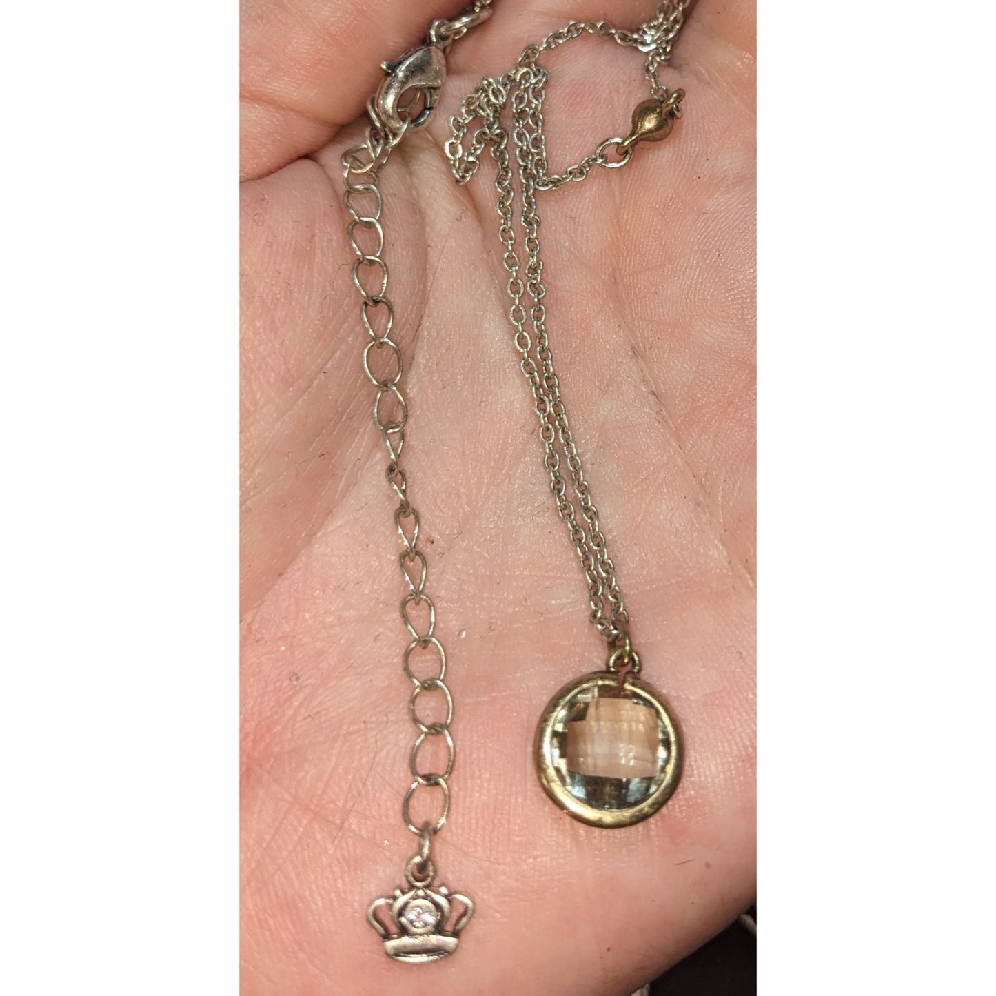 Vintage Premier Designs Faceted Glass Pendant Necklace Limited Edition