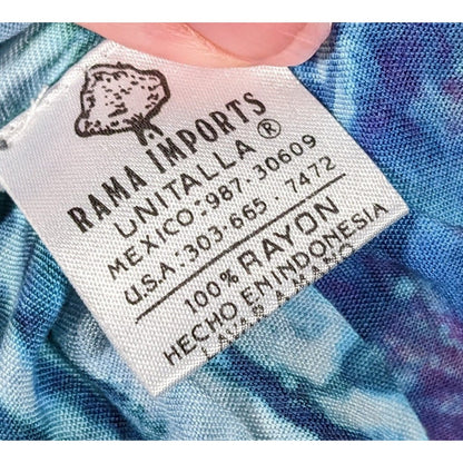 Rama Imports Blue Rainbow Fish Tie Dye Multipurpose Scarf/Shawl/Sarong