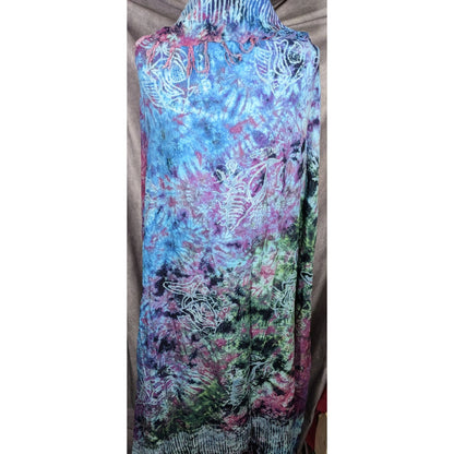 Rama Imports Blue Rainbow Fish Tie Dye Multipurpose Scarf/Shawl/Sarong