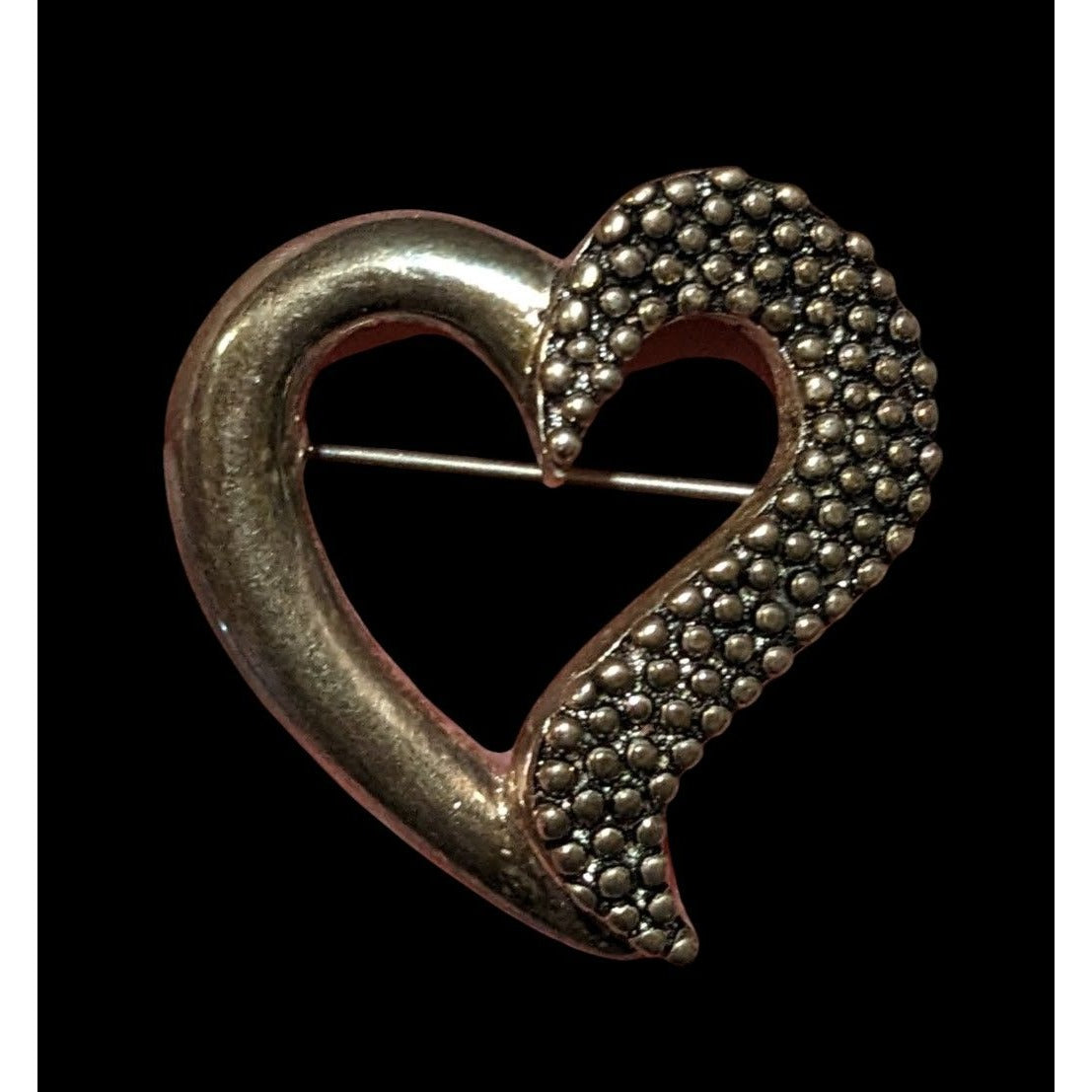 Vintage Premier Designs Silver Tone Open Heart Brooch