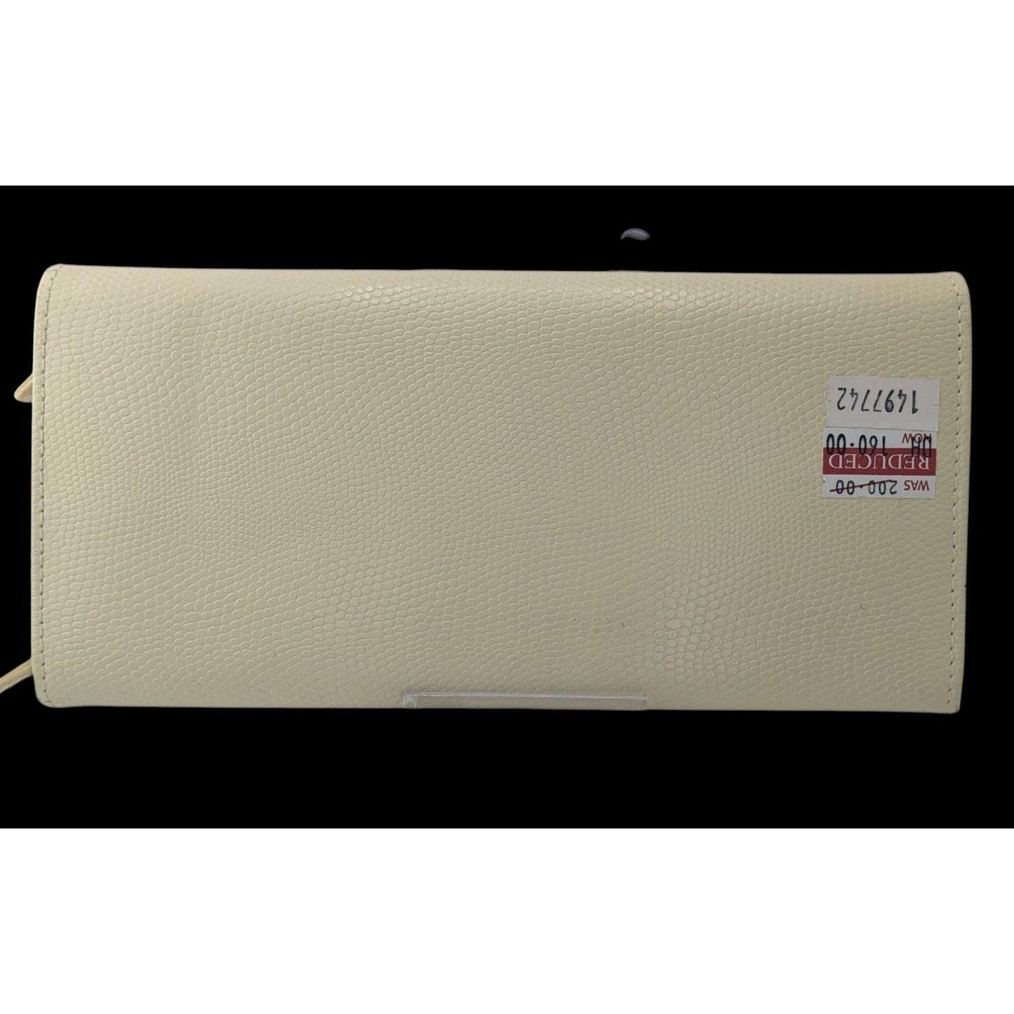 Vintage Beige Jewelry Clutch Wallet With Suede Interior & Removable Zip Pouch