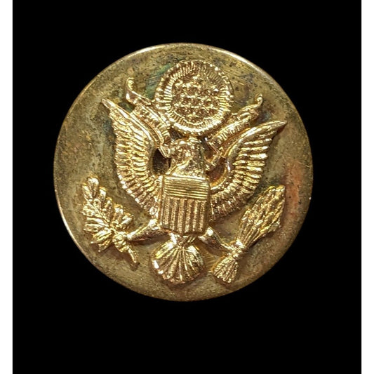 Vintage WWII Military Brass Hat/Lapel Badge With Great Seal Of The United States Design