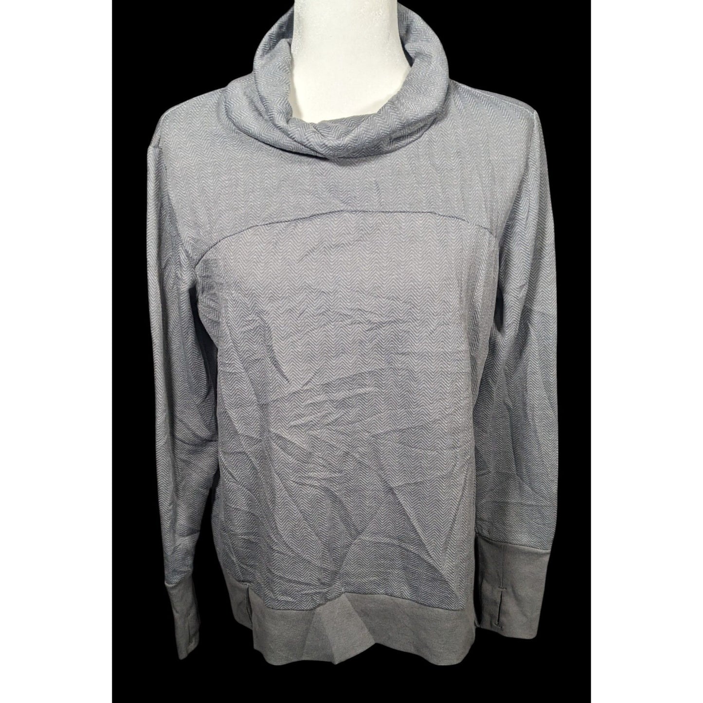 Avia Athleisure Grey Cowl Neck Long Sleeve Top