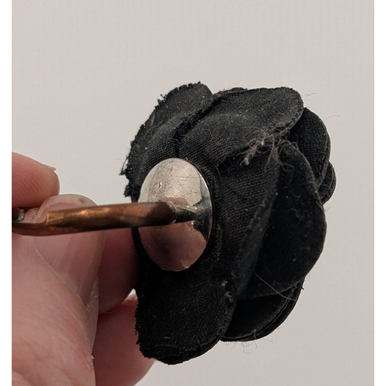 Whimsygoth Faux Leather Floral Ring Size 8 (Adjustable)