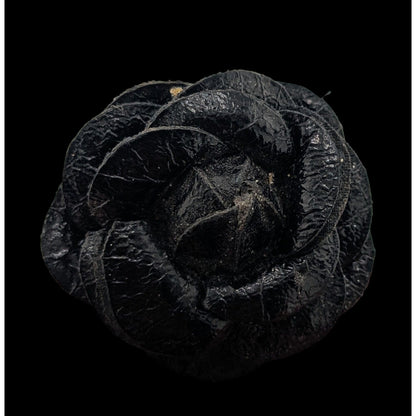 Whimsygoth Faux Leather Floral Ring Size 8 (Adjustable)