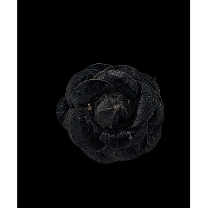 Whimsygoth Faux Leather Floral Ring Size 8 (Adjustable)