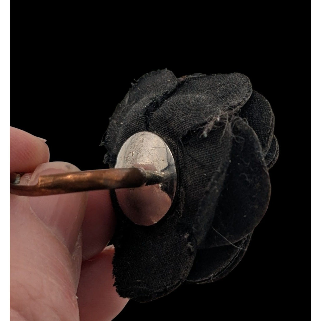 Whimsygoth Faux Leather Floral Ring Size 8 (Adjustable)