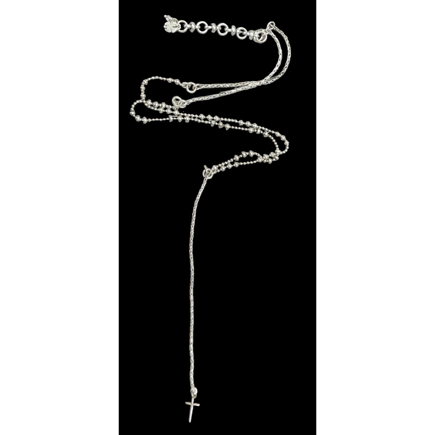 Lucky Brand Y Drop Cross Pendant Necklace