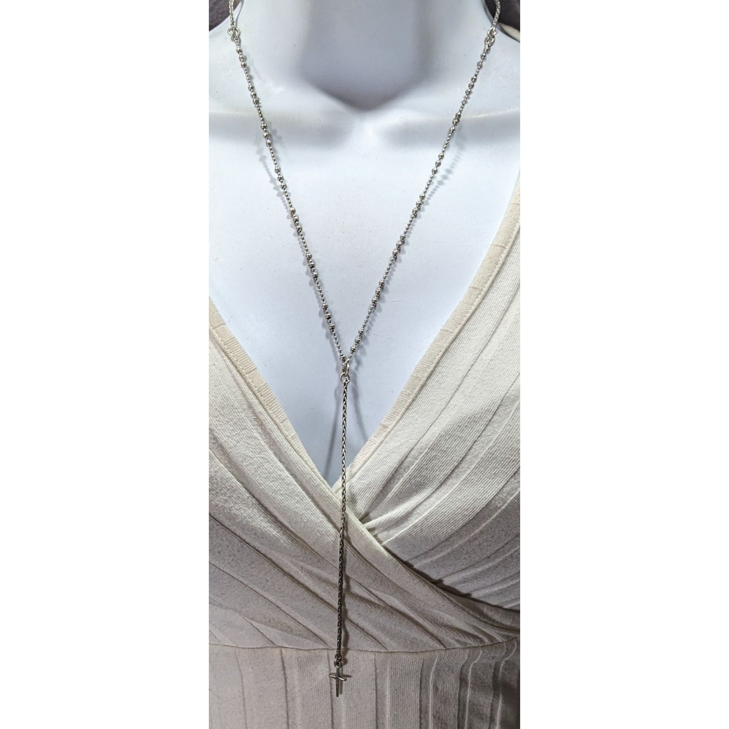 Lucky Brand Y Drop Cross Pendant Necklace