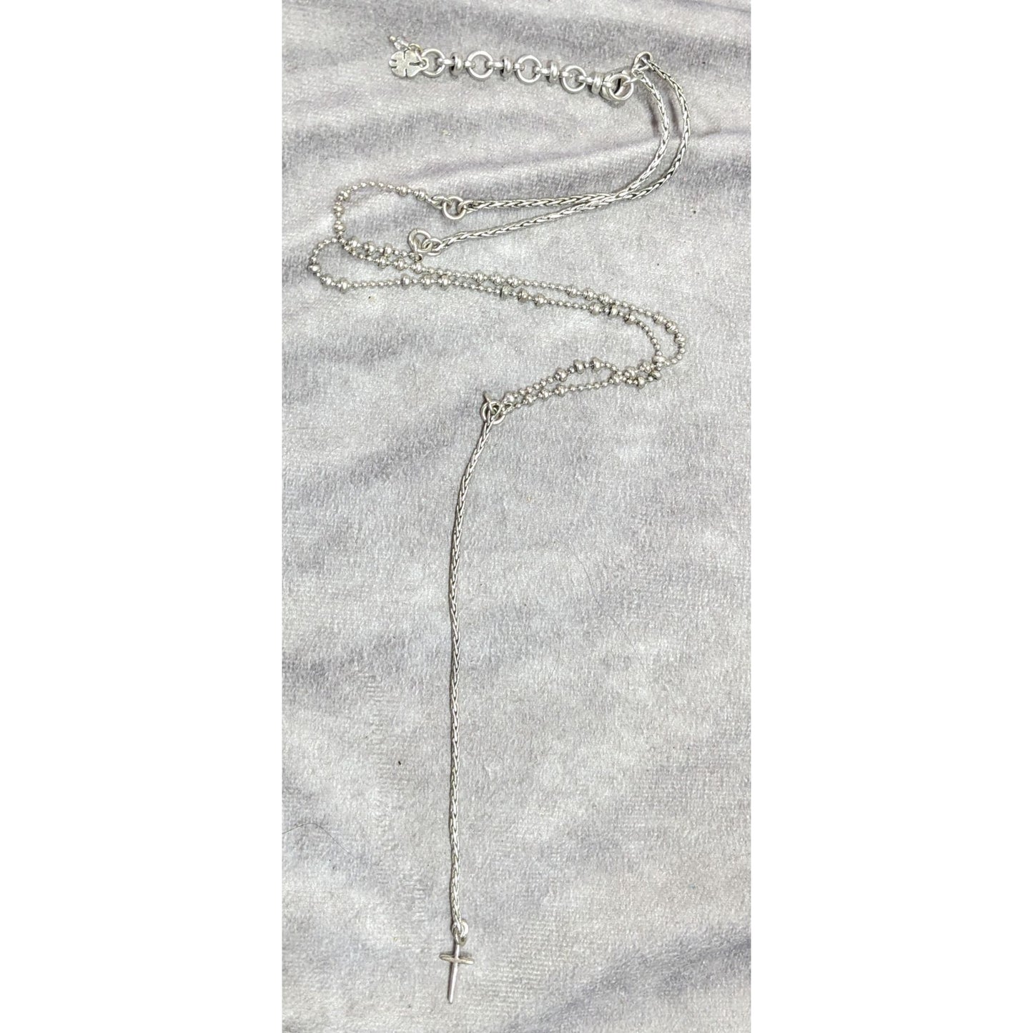 Lucky Brand Y Drop Cross Pendant Necklace