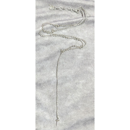 Lucky Brand Y Drop Cross Pendant Necklace