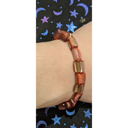 Mermaidcore Casual Pink Dyed Shell Stretch Bracelet