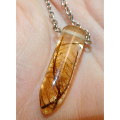 Handmade Fairycore Mossy Vine Resin Necklace