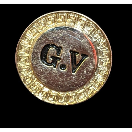 Vintage 90s Gianni Versace Gold Tone Lapel PIn