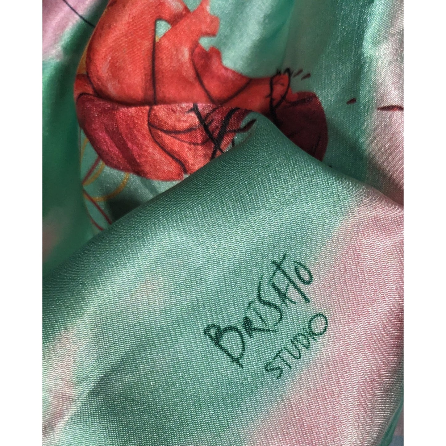 Brisato Studio Unique Green Art Icons Square Scarf