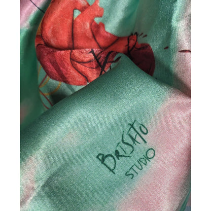 Brisato Studio Unique Green Art Icons Square Scarf