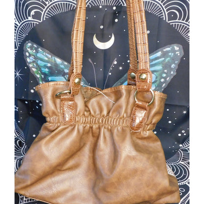 Patchwork Glam Shoulder Bag With Sequin And Glitter Accents