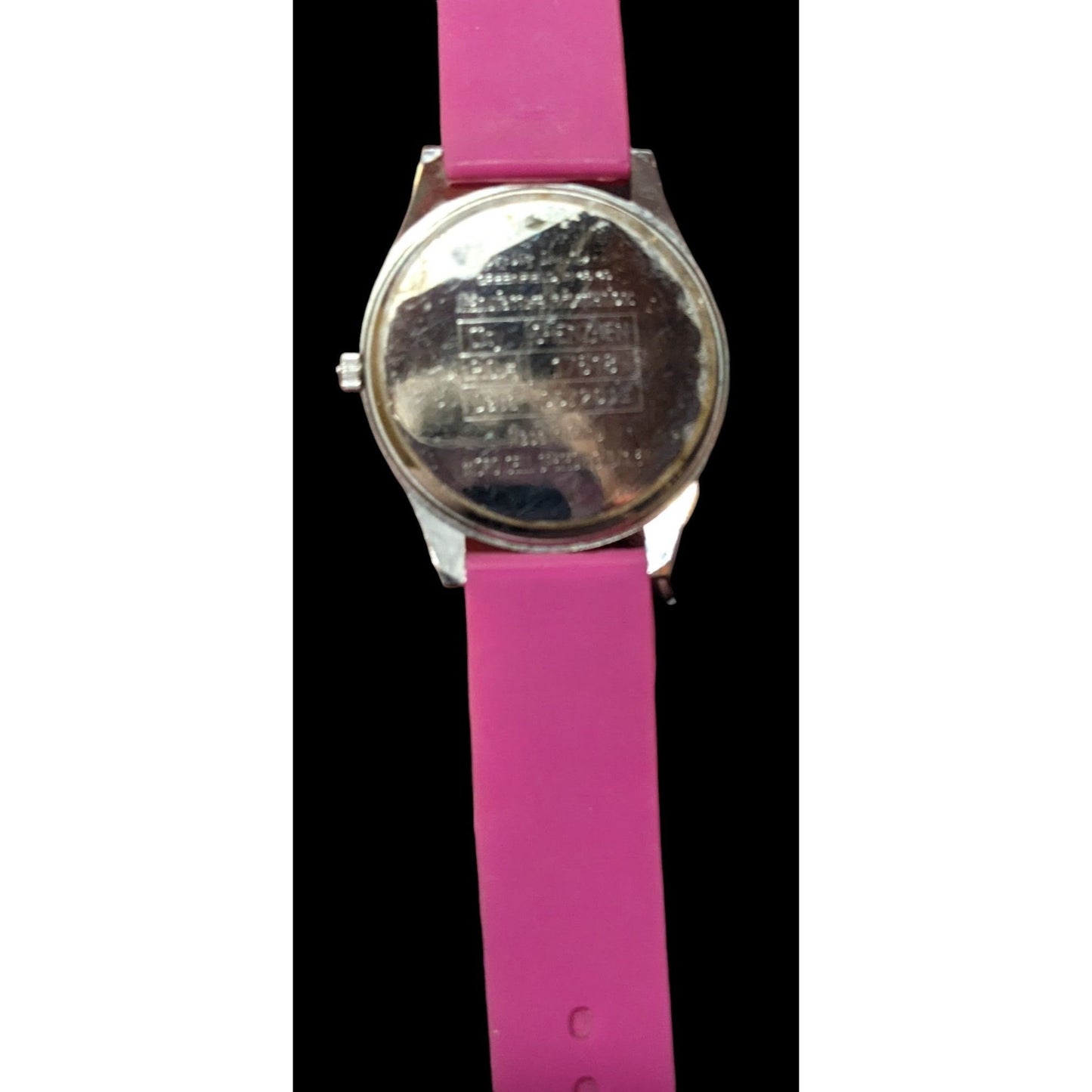 Y2K Style Glam Pink And Silver Glitter Zebra Watch