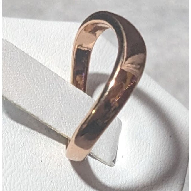 Chic Elegant Rose Gold Tone Abstract Ring Size 7