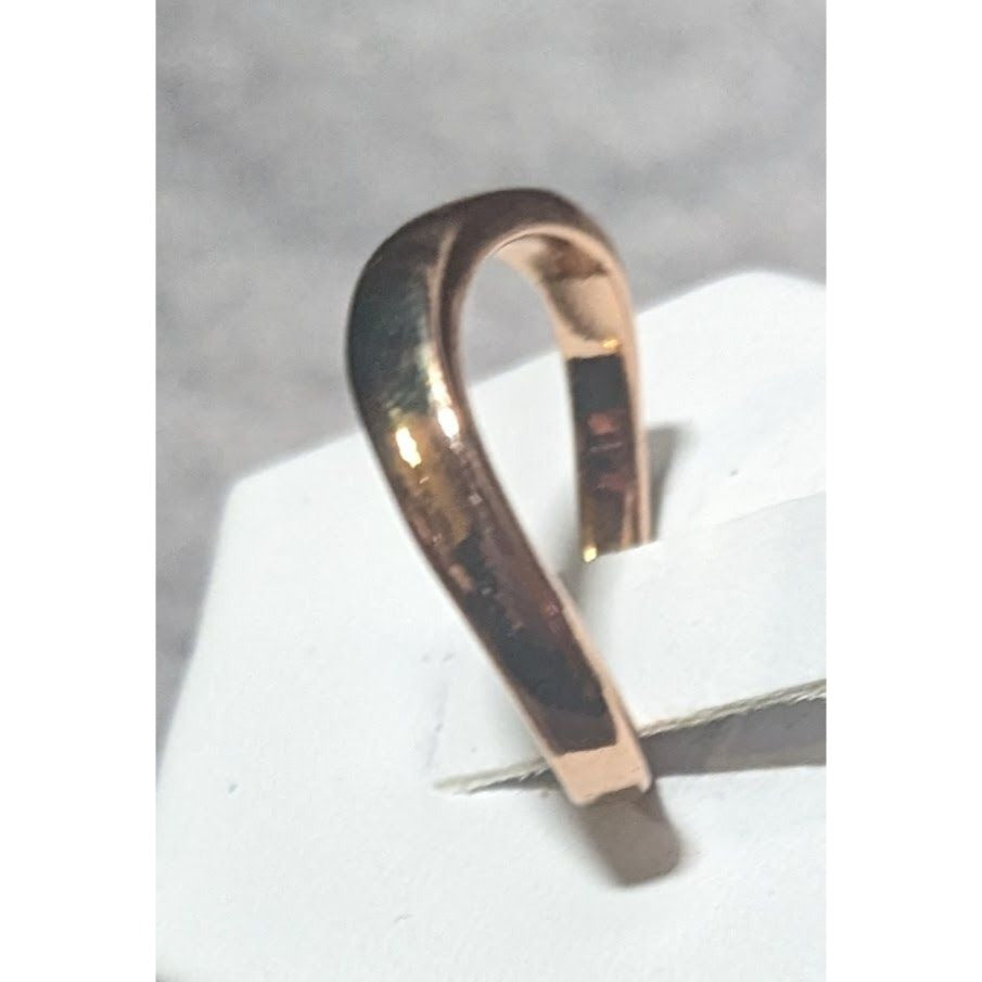 Chic Elegant Rose Gold Tone Abstract Ring Size 7