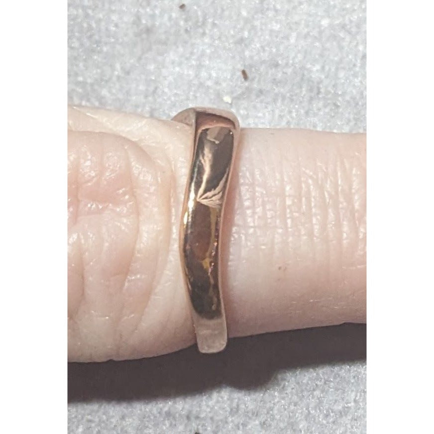 Chic Elegant Rose Gold Tone Abstract Ring Size 7