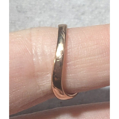 Chic Elegant Rose Gold Tone Abstract Ring Size 7