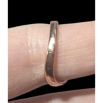 Chic Elegant Rose Gold Tone Abstract Ring Size 7