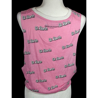 St. Barth Limited Edition Cropped Pink Oversized Tank Top