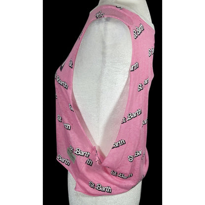 St. Barth Limited Edition Cropped Pink Oversized Tank Top