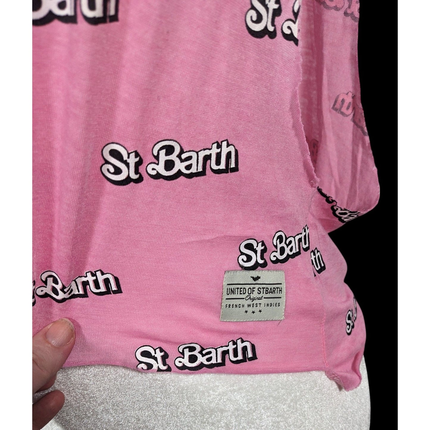 St. Barth Limited Edition Cropped Pink Oversized Tank Top