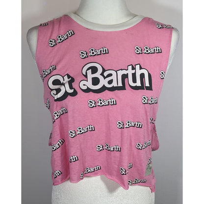 St. Barth Limited Edition Cropped Pink Oversized Tank Top