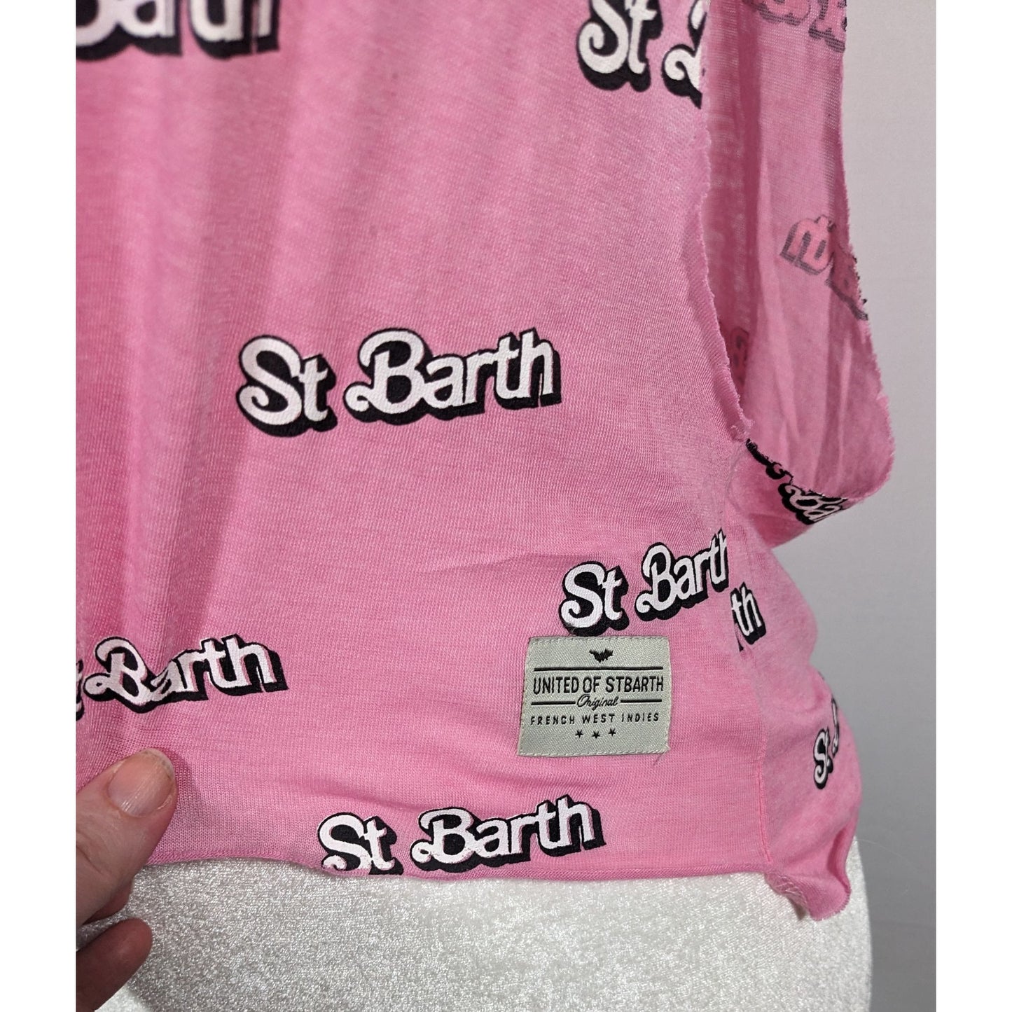 St. Barth Limited Edition Cropped Pink Oversized Tank Top