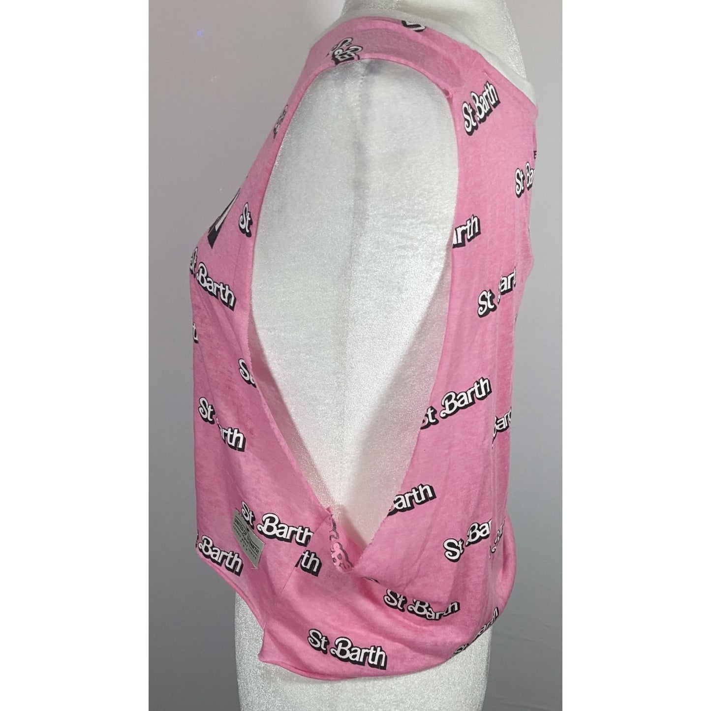 St. Barth Limited Edition Cropped Pink Oversized Tank Top