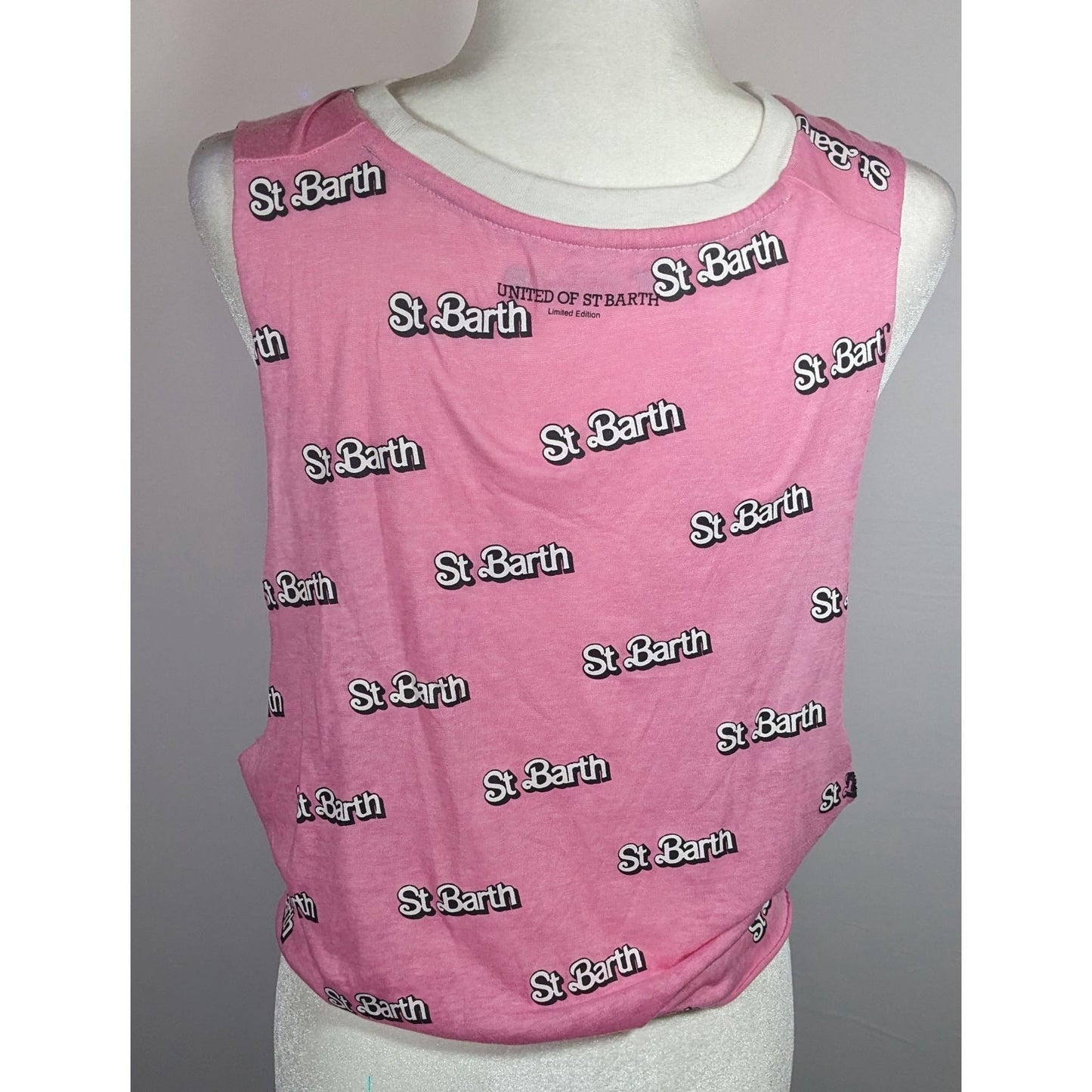 St. Barth Limited Edition Cropped Pink Oversized Tank Top