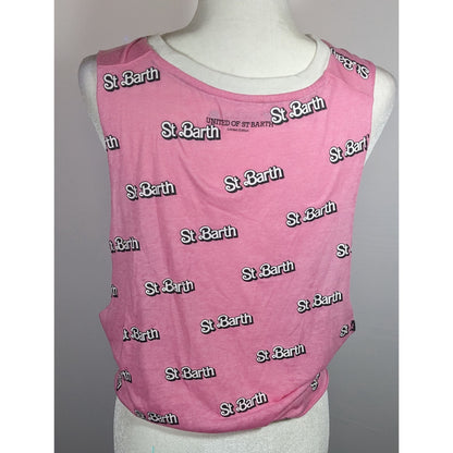 St. Barth Limited Edition Cropped Pink Oversized Tank Top
