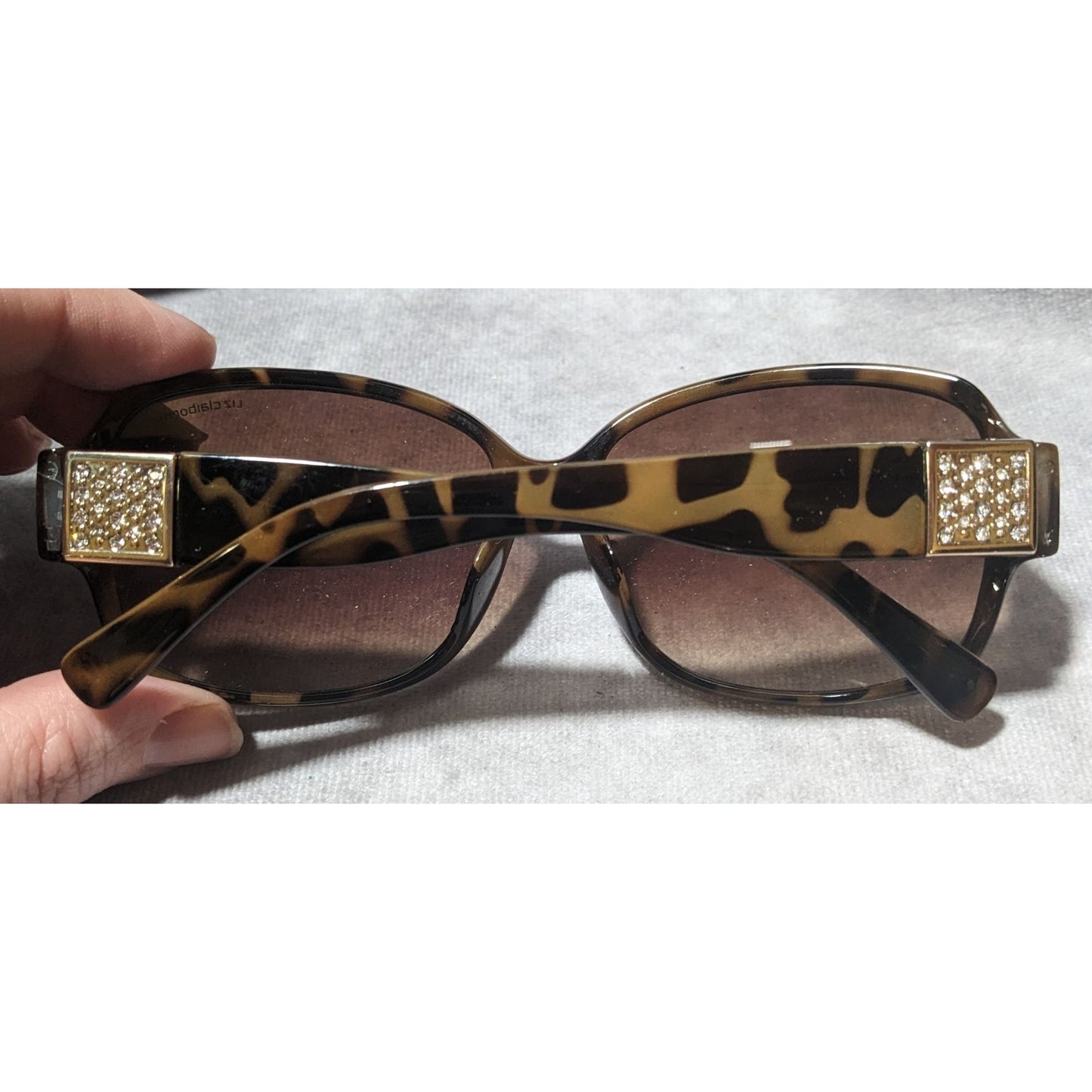 Liz Cialborne Rhinestone Tortoise Sunglasses